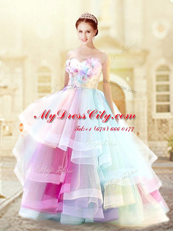 Ruffled Floor Length Ball Gowns Sleeveless Multi-color Pageant Dress Wholesale Zipper