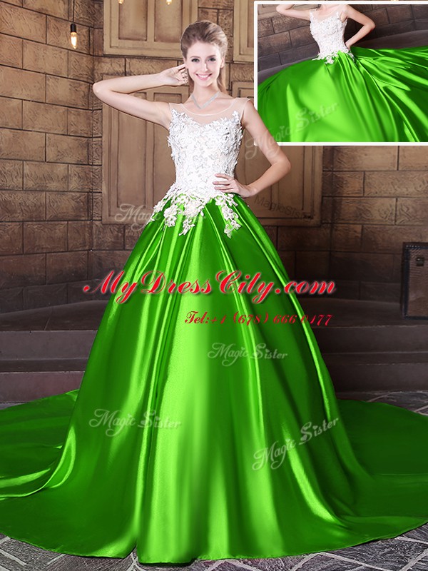 Edgy Scoop Floor Length Ball Gowns Sleeveless Vestidos de Quinceanera Lace Up