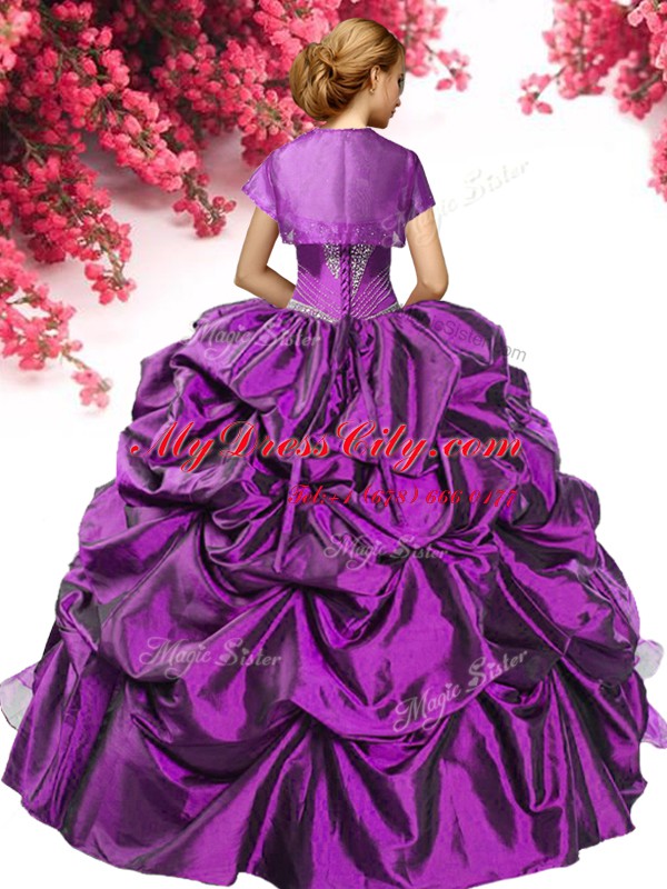 Cheap Pick Ups Teal Sleeveless Taffeta Lace Up Quince Ball Gowns for Military Ball and Sweet 16 and Quinceanera