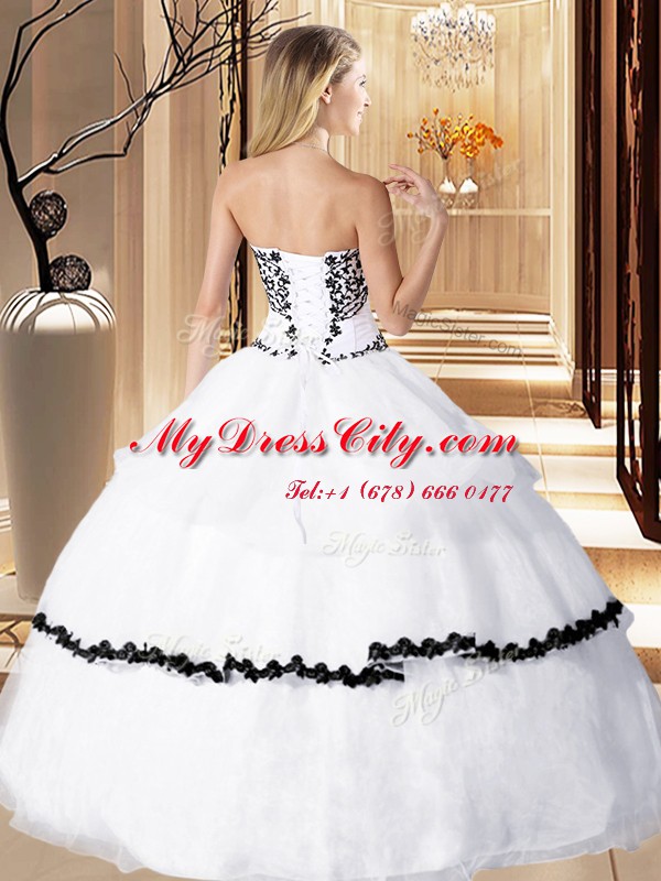 Luxury Organza Sleeveless Floor Length Vestidos de Quinceanera and Beading and Embroidery