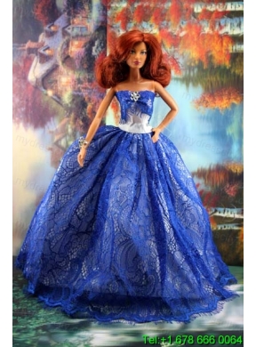 Fashion Royal Blue Dress For Barbie Doll - MyDressCity.com