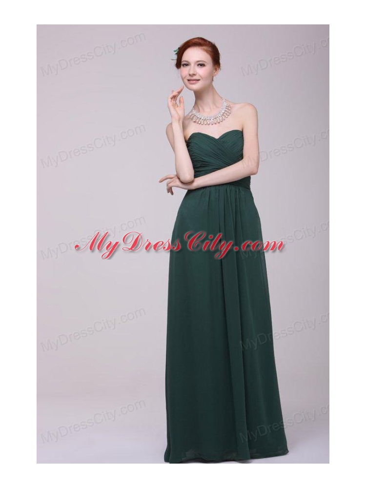 Sweetheart Chiffon Empire Ruche Floorlength Prom Dress for Cheap