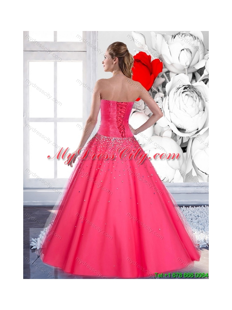 2015 Cheap Sweetheart Quinceanera Dresses with Beading