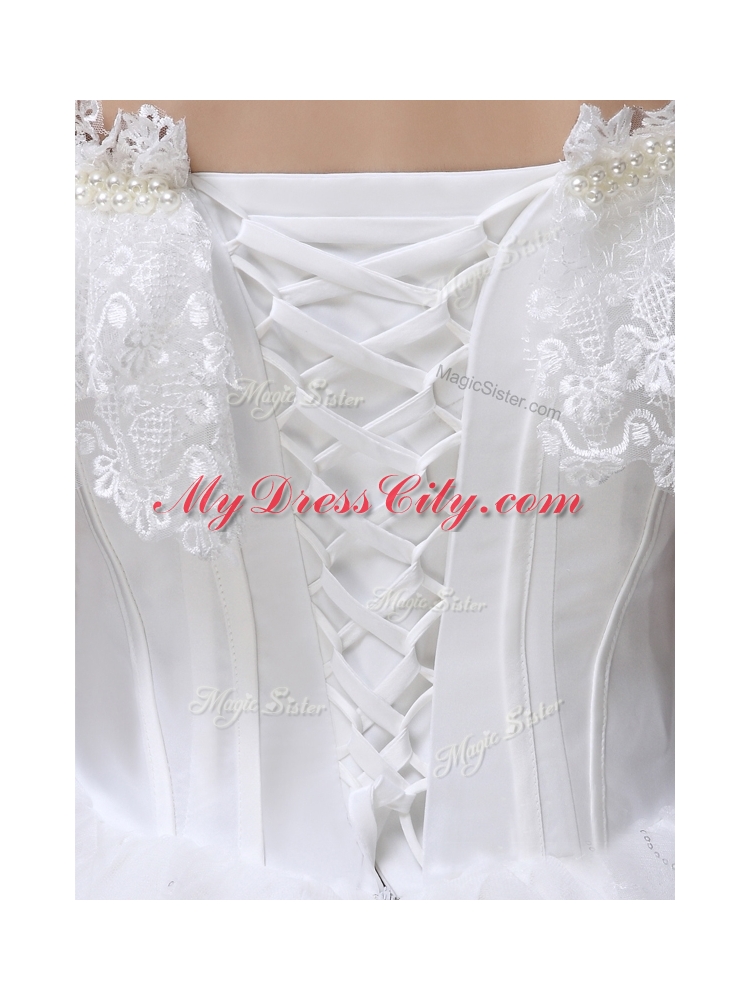 New Style Off the Shoulder Wedding Dresses with High Low