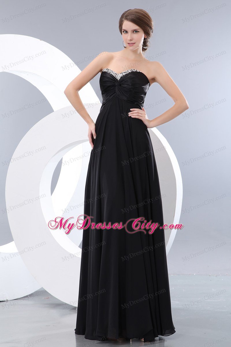 Exquisite Sweetheart Empire Beading 2013 Black Prom Dresses ...