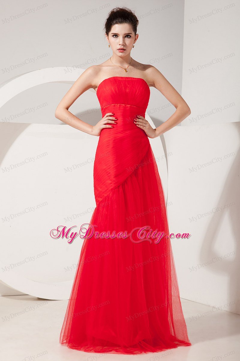 2013 Strapless Princess Tulle Red Dress for Prom with Jacket ...